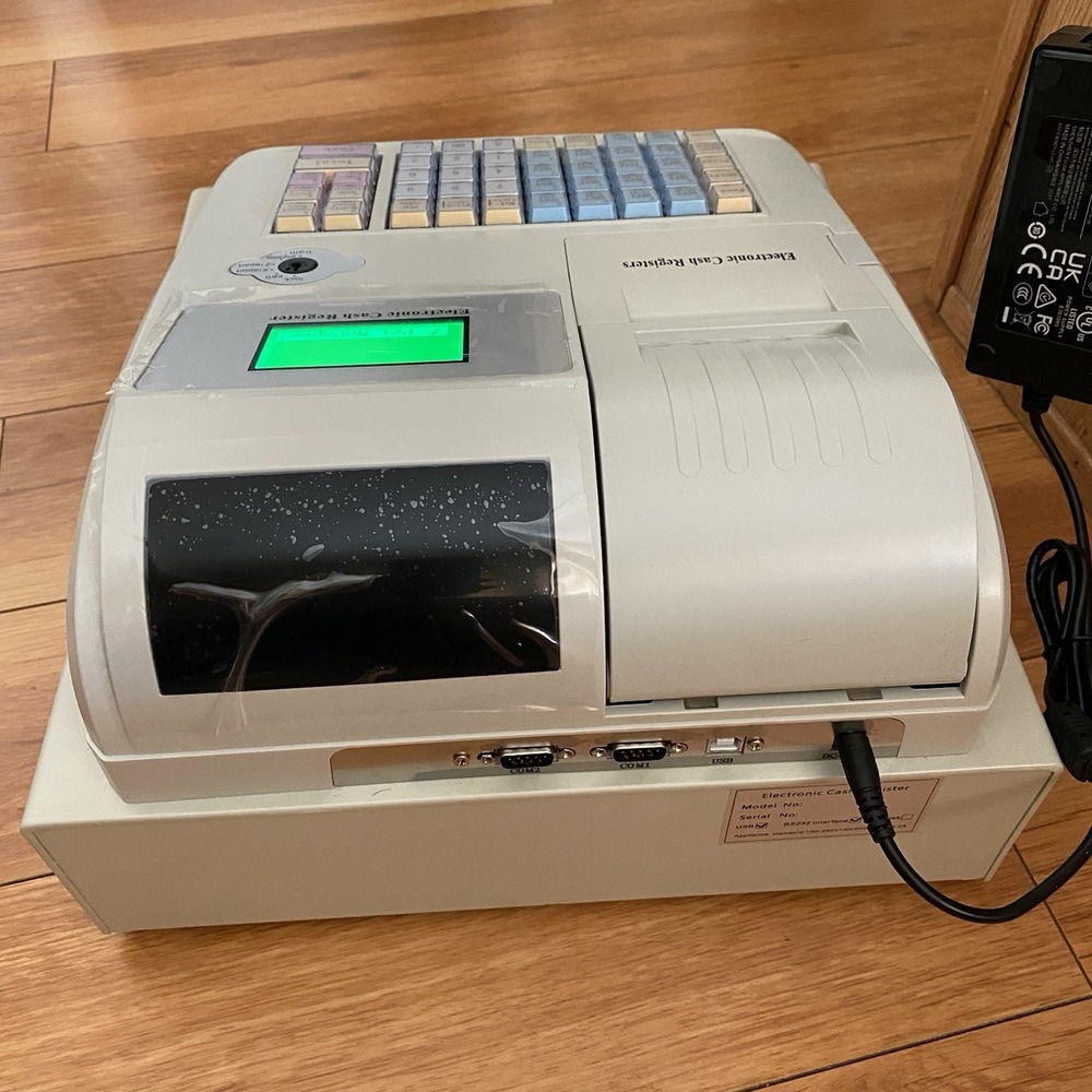 NEW Electronic Cash Register 48 Keys Cash Management System with Thermal Printer - Picture 7 of 8
